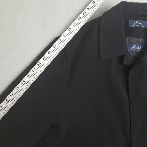 Vintage 90s Ralph Ralph Lauren Men's Overcoat w/ Removable Lining Black - Picture 16 of 16